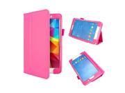 GEARONIC TM PU Leather Folio For Samsung Galaxy Tab 4 Filp Case Stand Cover 7 7.0 7 inch T230 Hot Pink