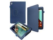 GEARONIC TM PU Leather Flip Case Stand Folio Cover Shell for Google Nexus 9 Tablet Dark Blue
