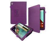GEARONIC TM PU Leather Flip Case Stand Folio Cover Shell for Google Nexus 9 Tablet Purple