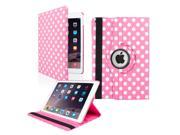 GEARONIC TM 2014 Apple iPad Air 2 360 Degree Rotating Stand Smart Cover PU Leather Swivel Case Pink Polkadot
