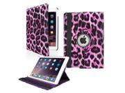 GEARONIC TM 2014 Apple iPad Air 2 360 Degree Rotating Stand Smart Cover PU Leather Swivel Case Purple Leopard