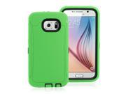 GEARONIC TM Hybrid Rubber ShockProof Protective Heavy Duty Hard PC Silicone Case Cover Skin for Samsung GALAXY S6 Green