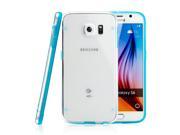 GEARONIC TM Slim Transparent Crystal Clear Hard TPU Cover Luminous Glow in the Dark Case for Samsung Galaxy S6 Blue