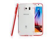 GEARONIC TM Slim Transparent Crystal Clear Hard TPU Cover Luminous Glow in the Dark Case for Samsung Galaxy S6 Red