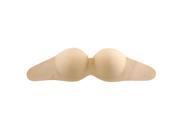 Sexy Silicone Push Up Strapless Backless Self Adhesive Gel Magic Stick Invisible Bra Beige A cup