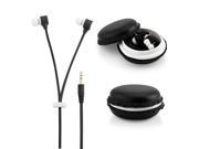 GEARONIC TM Stereo 3.5mm In Ear Earphones Earbuds Headset with Macaron Case For iPhone Samsung MP3 iPod PC Music Black