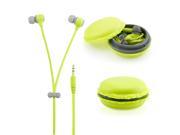 GEARONIC TM Stereo 3.5mm In Ear Earphones Earbuds Headset with Macaron Case For iPhone Samsung MP3 iPod PC Music Green