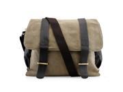 GEARONIC TM Men s Vintage Canvas Leather Satchel Travel School Military Shoudler Bag Messenger Briefcase Bag Green