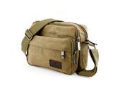 GEARONIC TM Men Vintage Crossbody Canvas Messenger Shoulder Bag School Hiking Military Travel Satchel Khaki