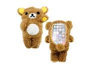 GEARONIC TM 3D Cute Cool Lovely Doll Toy Plush Cover Case Teddy Bear Case Skin for Apple iPhone 6 Plus 5.5
