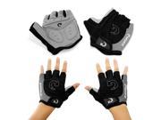 GEARONIC TM New Fashion Cycling Bike Bicycle Motorcycle Shockproof Outdoor Sports Half Finger Short Gloves Gray L