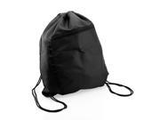 GEARONIC TM Colorblock Drawstring Backpack Cinch Sack School Tote Gym Bag Sport Pack Black