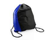 GEARONIC TM Colorblock Drawstring Backpack Cinch Sack School Tote Gym Bag Sport Pack Blue