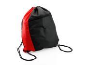 GEARONIC TM Colorblock Drawstring Backpack Cinch Sack School Tote Gym Bag Sport Pack Red