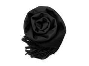 GEARONIC TM Fashion Lady Women s Long Range Pashmina Silk Solid colors Scarf Wraps Shawl Stole Soft Scarves Black