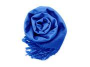 GEARONIC TM Fashion Lady Women s Long Range Pashmina Silk Solid colors Scarf Wraps Shawl Stole Soft Scarves Blue