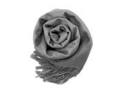 GEARONIC TM Fashion Lady Women s Long Range Pashmina Silk Solid colors Scarf Wraps Shawl Stole Soft Scarves Gray