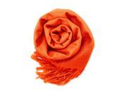 GEARONIC TM Fashion Lady Women s Long Range Pashmina Silk Solid colors Scarf Wraps Shawl Stole Soft Scarves Orange