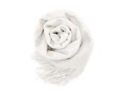 GEARONIC TM Fashion Lady Women s Long Range Pashmina Silk Solid colors Scarf Wraps Shawl Stole Soft Scarves White