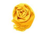 GEARONIC TM Fashion Lady Women s Long Range Pashmina Silk Solid colors Scarf Wraps Shawl Stole Soft Scarves Yellow