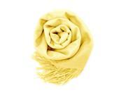 GEARONIC TM Fashion Lady Women s Long Range Pashmina Silk Solid colors Scarf Wraps Shawl Stole Soft Scarves Light Yellow