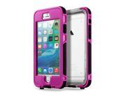 GEARONIC TM Waterproof Shockproof Dirt Snow Proof Durable Touch Screen Case Cover for Apple iPhone 6 6S Plus Hot Pink