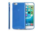 GEARONIC TM Ultra Thin Clear TPU Transparent Clear Skin Case Cover for Apple iPhone 6 6S Plus 5.5 Blue