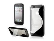 GEARONIC TM S Design tpu pc case with holder black tpu and clear PC For iPhone SE 5 5S