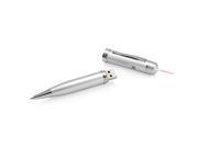 GEARONIC TM 3 in 1 8GB USB Flash Memory Drive with Executive Ballpoint Pen and Laser Pointer Silver
