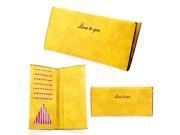 Oct17 Fashion Women Lady Flip Wallet Soft Leather Clutch Card Holders Purse Lady Long Handbag Yellow