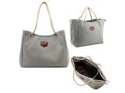Oct17 Women Lady Fashion Tote Canvas Shoulder Bags Hobo Messenger Handbag Bag Purse Gray