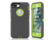 GEARONIC TM Premium Rugged Complete Protection PC Silicone Shockproof Protective Hybrid Hard Case Cover for iPhone 7 Plus Dark Gray