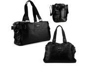 Oct17 Black Fashion Women Handbag Shoulder Bags Tote Purse Faux Leather Lady Messenger Hobo Bag