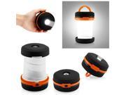 GEARONIC TM Camping Portable LED Light Foldable Collapsible Lantern Flashlight Outdoor Lamp Hiking Lantern Orange