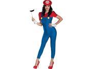 Adult Deluxe Super Mario Brothers Mario Sexy Costume