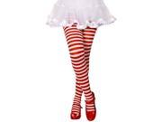 Red and White Striped Girl s Tights
