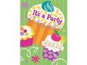 Cupcake Party Invitations 8 pack Party Supplies