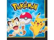 Pokemon Luncheon Napkins 16 Pack Party Supplies