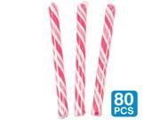 Strawberry Hot Pink 5 Candy Sticks 80 Pack Party Supplies