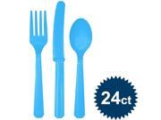 Bright Blue Cutlery Set Party Supplies