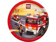 Bric Tek Firefighter 9 Luncheon Plates 8 Pack Party Supplies