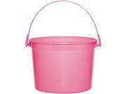 Bright Pink Plastic Bucket Party Supplies
