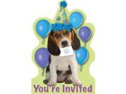 Puppy Party Invitations 8 pack Party Supplies