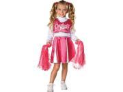 Pink and White Team Spirit Cheerleader Costume for Girls