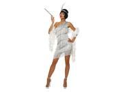 Dazzling Silver Flapper Women s Sexy Costume