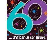 The Party Continues 60th Birthday Napkins Party Supplies