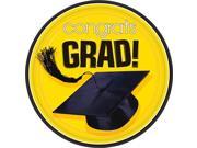 Congrats Grad Yellow 7 Cake Plates 18 Pack Party Supplies