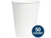 White Plastic 16 oz. Cup 50 ct. Party Supplies