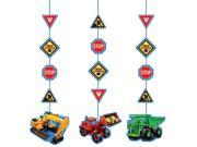 Construction Dangling Cutout 3 pack Party Supplies
