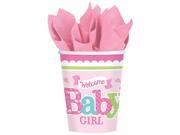 Welcome Little One Girl 9oz Cups 8 Count Party Supplies